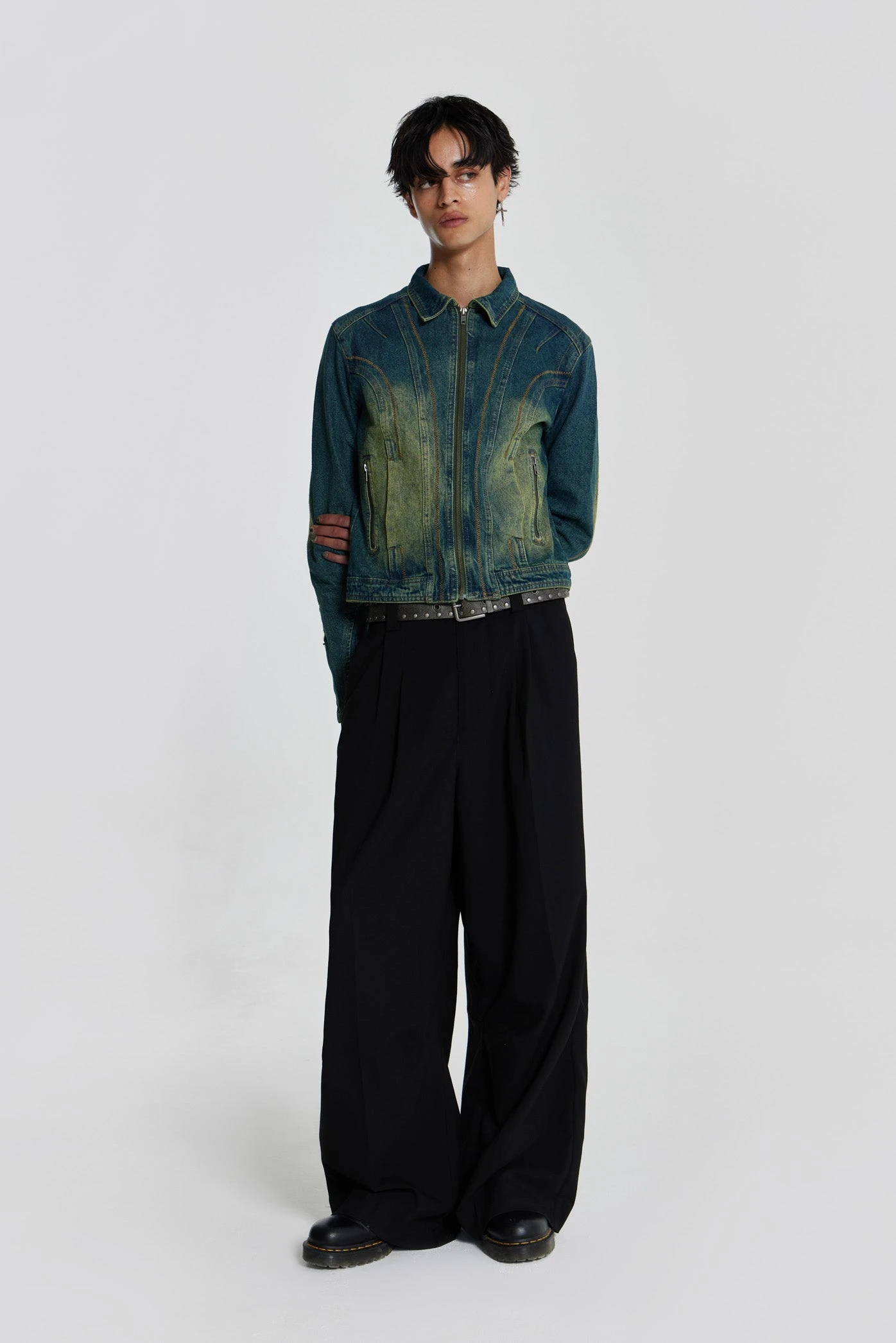 Exhaust Sandblast Denim Jacket 4 Exhaust Sandblast Denim Jacket - Image 2