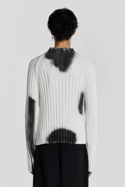 White Asymmetric Luster Knit 10 White Asymmetric Luster Knit -JADEDLDN Sales 11 mayjadedman1441