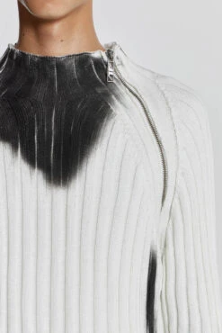 White Asymmetric Luster Knit 11 White Asymmetric Luster Knit -JADEDLDN Sales 11 mayjadedman1461