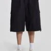 Black Parachute Cargo Shorts