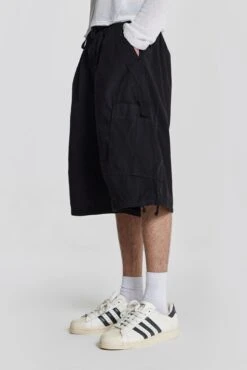 Black Parachute Cargo Shorts -JADEDLDN Sales 11 mayjadedman3037