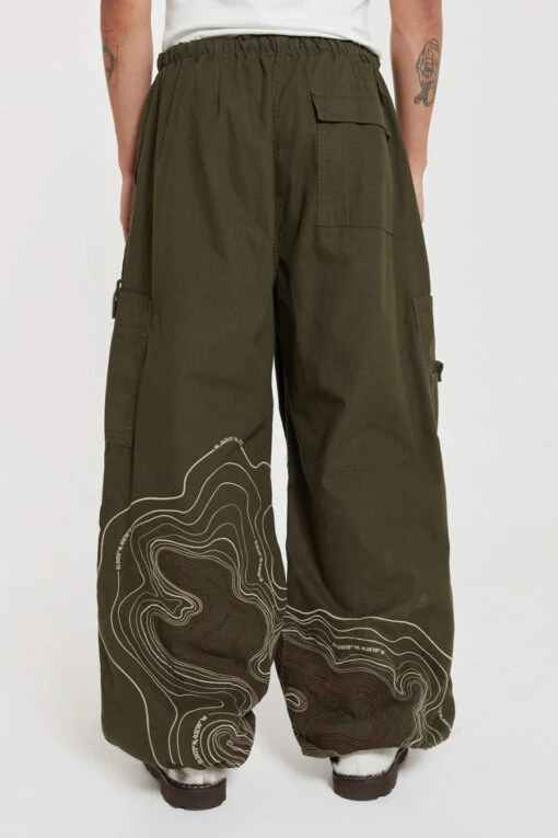 Khaki Topograph Parachute Pants -JADEDLDN Sales 1 79292e71 232b 47b8 b66a cc0ad01839a7