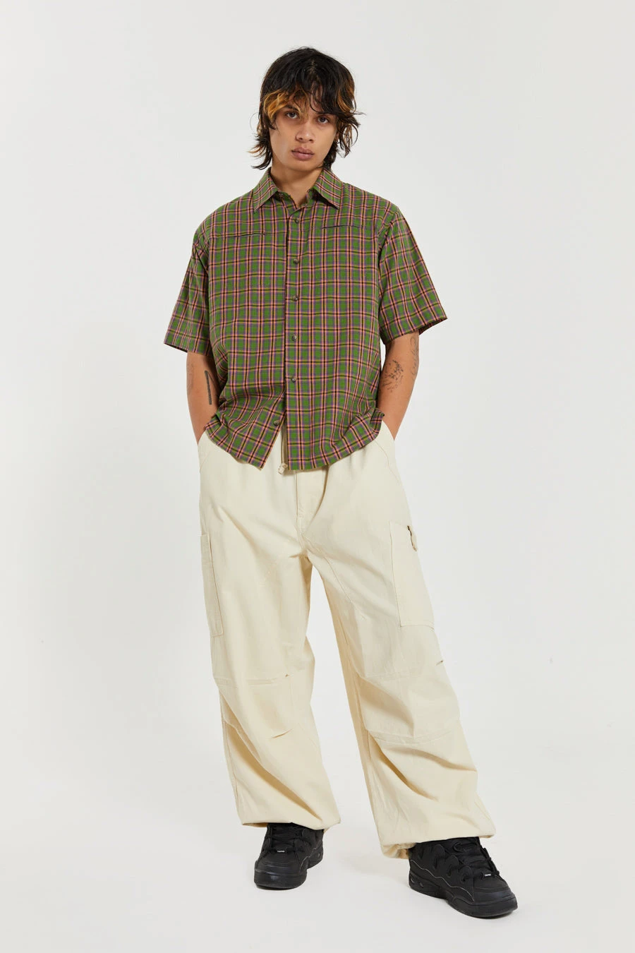 Ecru Parachute Cargo Pants 4 Ecru Parachute Cargo Pants - Image 2