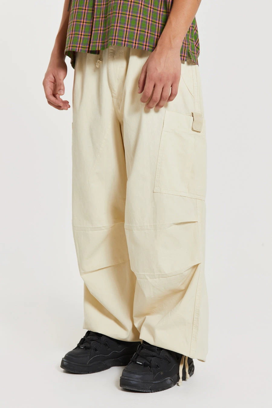 Ecru Parachute Cargo Pants 5 Ecru Parachute Cargo Pants - Image 3