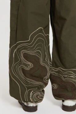 Khaki Topograph Parachute Pants -JADEDLDN Sales 5 ad2cf204 24f6 4b2e bdda 0606d12abe8e