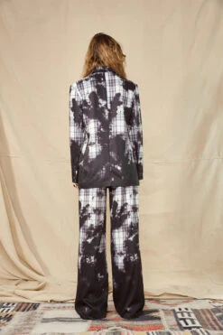 Jaded London Bleach Check Relaxed Wide Leg Trouser -JADEDLDN Sales 7I9A9656