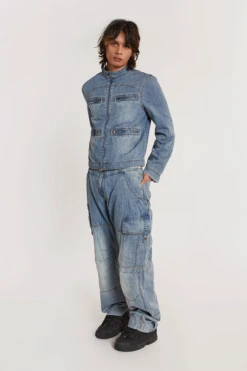 Chambray Denim Moto Jacket -JADEDLDN Sales 8