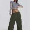 Jaded London Khaki Parachute Cargo Pants