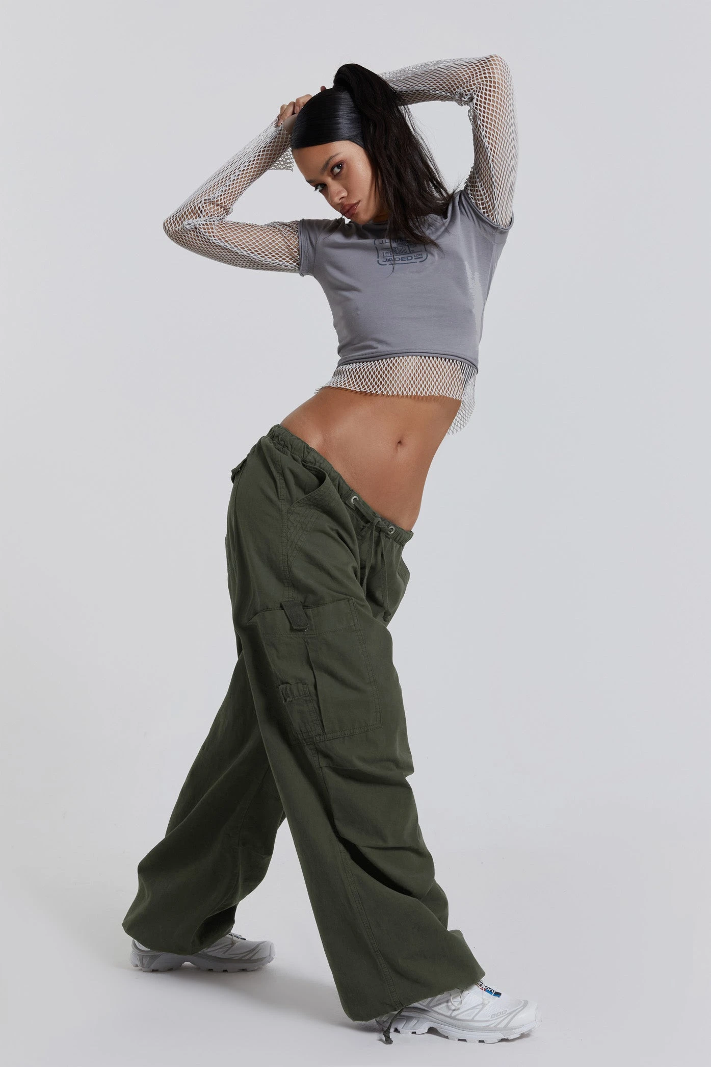Jaded London Khaki Parachute Cargo Pants 8 Jaded London Khaki Parachute Cargo Pants - Image 6