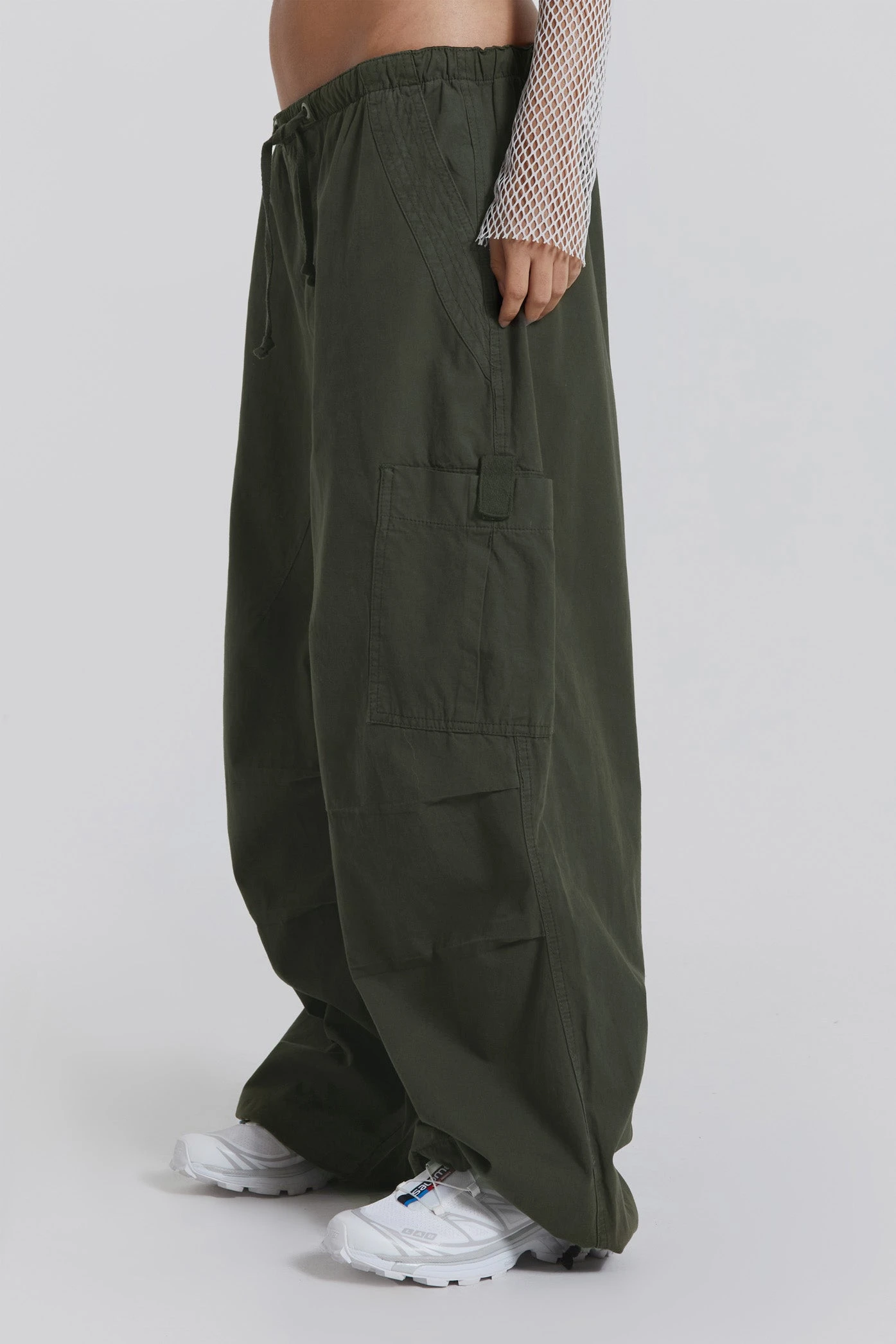 Jaded London Khaki Parachute Cargo Pants 4 Jaded London Khaki Parachute Cargo Pants - Image 2