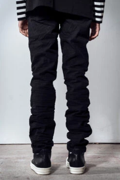 Maniac Jeans -JADEDLDN Sales BLACKCOATEDSTACKEDJEAN3