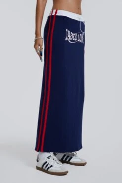 Jaded London Blueprint Jersey Maxi Skirt With Toggle Detail -JADEDLDN Sales BLUEPRINT ECCOM1007