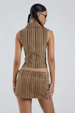 Jaded London Bowery Stripe Cord Waistcoat -JADEDLDN Sales BLUEPRINT ECCOM11511