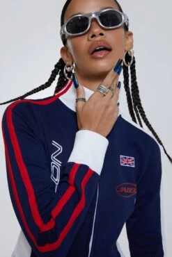 Jaded London Blueprint Track Jacket With Full Zip -JADEDLDN Sales BLUEPRINT ECCOM1161