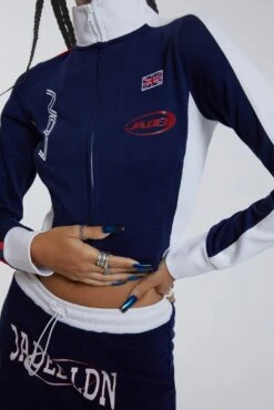 Jaded London Blueprint Track Jacket With Full Zip -JADEDLDN Sales BLUEPRINT ECCOM1180