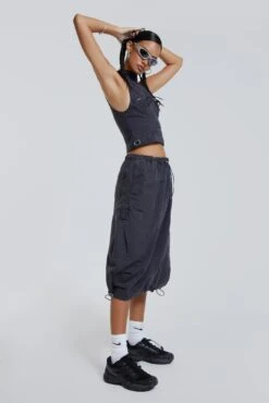 Jaded London Vintage Grey Midi Cargo Skirt -JADEDLDN Sales BLUEPRINT ECCOM1721