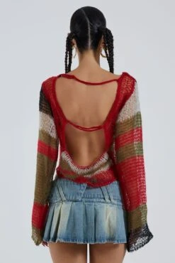 Jaded London Mercer Backless Shredded Knit -JADEDLDN Sales BLUEPRINT ECCOM1817