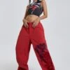 Jaded London NY Dragon Flock Cargo Pants In Red -JADEDLDN Sales BLUEPRINT ECCOM2308