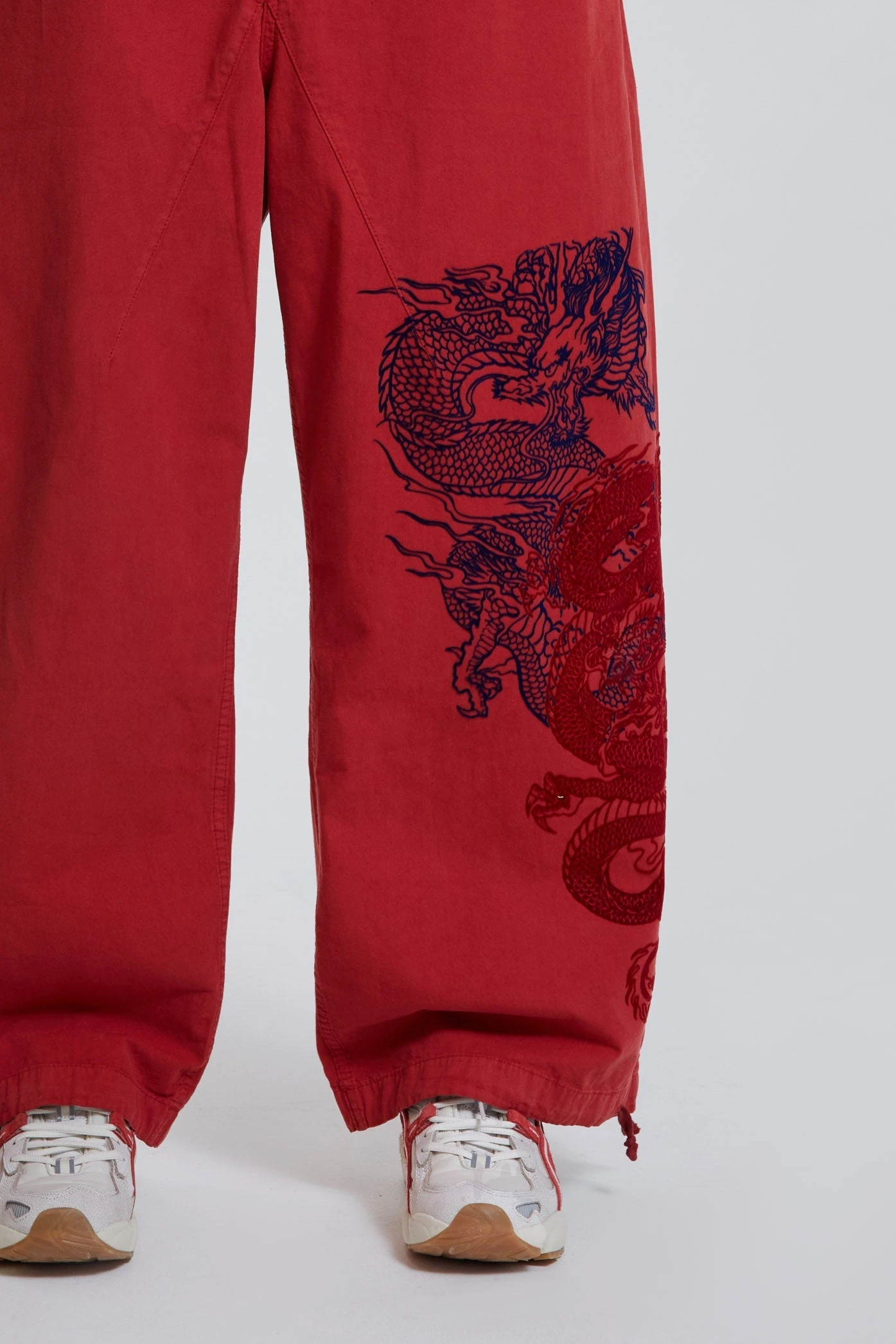 Jaded London NY Dragon Flock Cargo Pants In Red 6 Jaded London NY Dragon Flock Cargo Pants In Red - Image 4