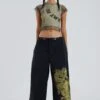 Jaded London NY Dragon Flock Cargo Pants In Black -JADEDLDN Sales BLUEPRINT ECCOM2362