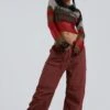 Jaded London Burgundy Parachute Cargo Pants -JADEDLDN Sales BLUEPRINT ECCOM3523