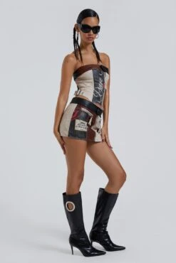 Jaded London Daytona Vegan Leather Mini Skirt -JADEDLDN Sales BLUEPRINT ECCOM3933