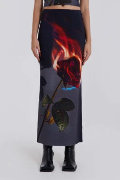 Jaded London Flaming Rose Maxi Skirt -JADEDLDN Sales GOTHIC10 1100062copy 2