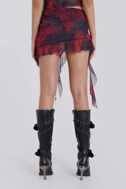 Jaded London Selene Asymmetric Hem Mini Skirt -JADEDLDN Sales GOTHIC10 1100581