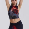 Jaded London Flaming Rose Raw Edge Tank Top 2 Jaded London Flaming Rose Raw Edge Tank Top -JADEDLDN Sales GOTHIC10 1100592
