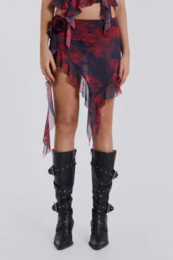 Jaded London Selene Asymmetric Hem Mini Skirt -JADEDLDN Sales GOTHIC10 1100651