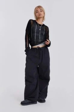 Jaded London Black Parachute Cargo Pants -JADEDLDN Sales GOTHIC10 110408 1024x1024 854f1627 fc45 48c8 89b5 8dcfa78cf3bd