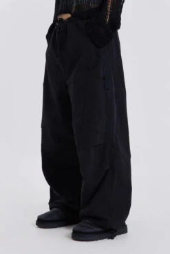 Jaded London Black Parachute Cargo Pants -JADEDLDN Sales GOTHIC10 110472 1024x1024 68308402 dd8a 45b9 ad78 c57f22fc8234