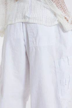 Jaded London White Parachute Cargo Pants -JADEDLDN Sales GOTHIC10 110567