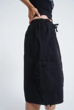 Jaded London Black Parachute Cargo Shorts -JADEDLDN Sales JADED COWBOYSECOM0060