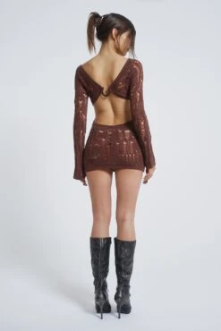 Jaded London Saddle Up 2-way Knitted Mini Dress -JADEDLDN Sales JADED COWBOYSECOM0552
