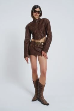 Jaded London Easy Rider Faux Leather Micro Mini Skirt -JADEDLDN Sales JADED COWBOYSECOM1205