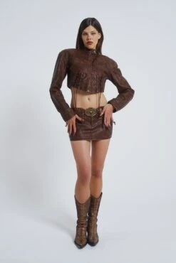 Jaded London Easy Rider Faux Leather Micro Mini Skirt -JADEDLDN Sales JADED COWBOYSECOM1316