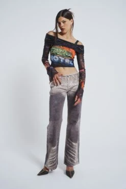 Jaded London Ride A Cowboy Low Waist Flared Jeans -JADEDLDN Sales JADED COWBOYSECOM2622 b1ea9a97 b176 422f 81b7 3c31e5469726