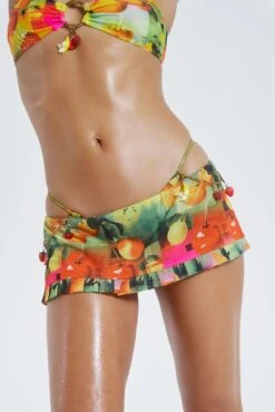 Citrus Burst Frill Edge Micro Mini Skort -JADEDLDN Sales JADED HOTLINE SWIMECOM0169