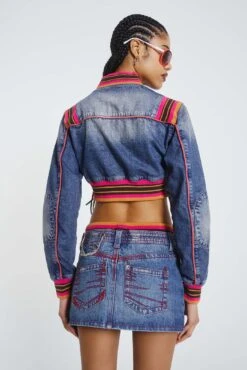 Jaded London Sherbet Cropped Denim Jacket -JADEDLDN Sales JADED HOTLINE SWIMECOM1098