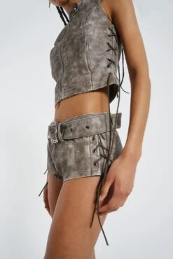 Jaded London Steel Lace Up Sleeveless Vest -JADEDLDN Sales JADED HOTLINE SWIMECOM1521