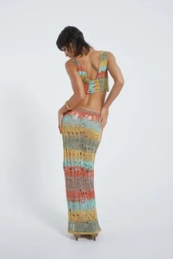 Odette Striped Laddered Wrap Knit Top -JADEDLDN Sales JADED HOTLINE SWIMECOM1762