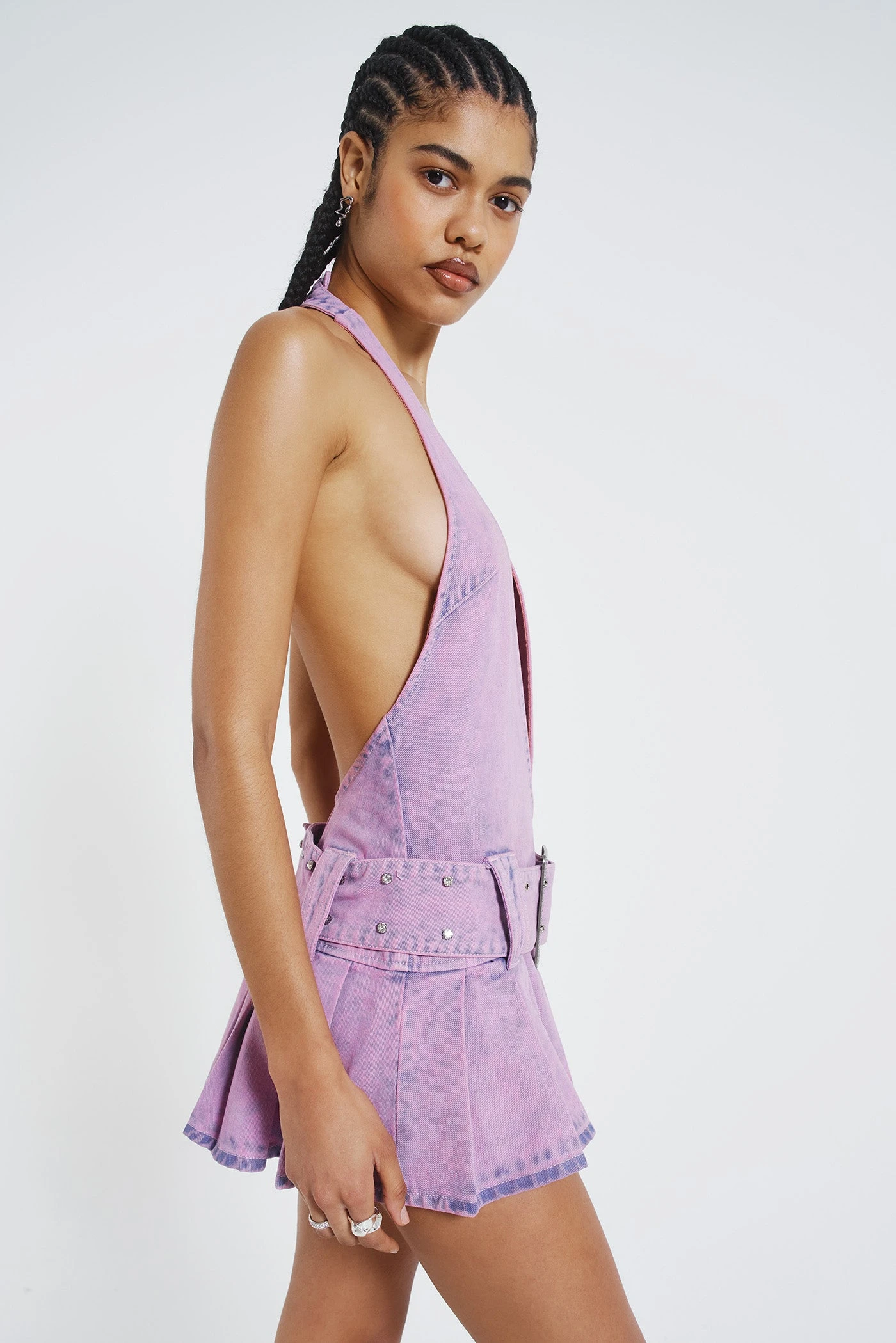 Jaded London Malibu Plunge Denim Mini Dress 10 Jaded London Malibu Plunge Denim Mini Dress - Image 8