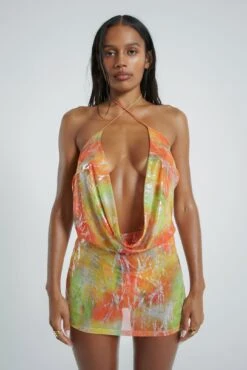 Iris Draped Mini Beach Dress -JADEDLDN Sales JADEDECOM EARTHTBC5915copy