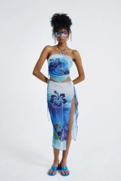 Jaded London Oahu Mesh Slip Maxi Skirt -JADEDLDN Sales JADEDLDN LOCO1712