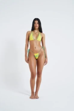 Amarela Ruched Thong Bikini Bottoms -JADEDLDN Sales JADEDLDN OFFSIDE1502