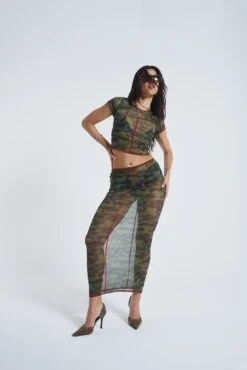 Jaded London Astro Camo Mesh Baby Tee -JADEDLDN Sales JADEDLDN OFFSIDE2475