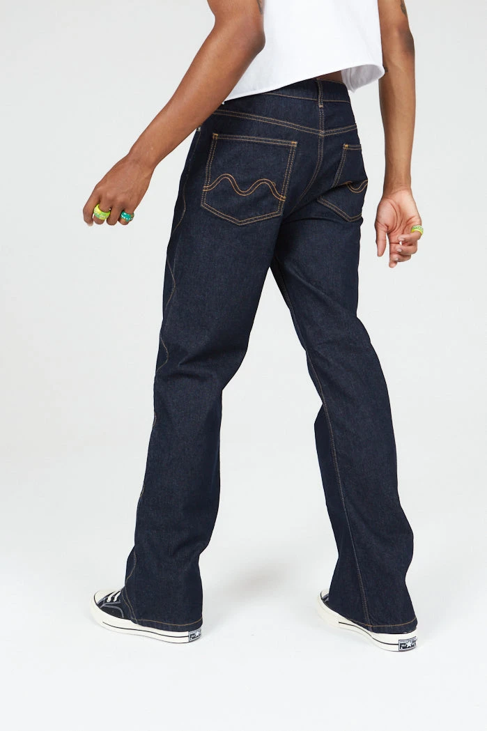 Wavy Seam Organic Denim Flared Jeans 6 Wavy Seam Organic Denim Flared Jeans - Image 4
