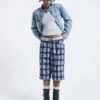 Jaded London Zeppelin Checked Jumbo Shorts -JADEDLDN Sales JADEDVENDETTA ECOM8106