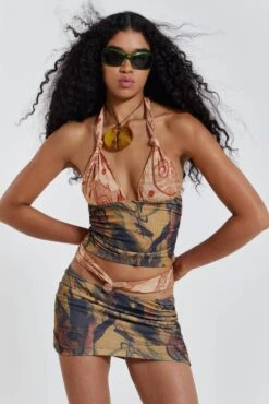 Ammos Knotted Halterneck Top -JADEDLDN Sales JADEDWW12 600483